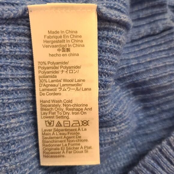 J. Crew Fair Isle Mockneck Pullover Sweater in Heather Twilight Periwinkle L/XL - Picture 9 of 12